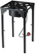 Adjustable Tall Gas Stove with Hose Guard, Steel Heavy Duty Single Burner by Zedfire
