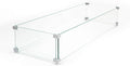 AMS Fireplace | Rectangular Fire Pit Glass Wind Guard by AMSFireplaceInc