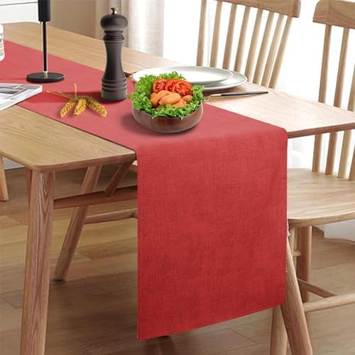 Wipeable Table Runner, Thick Farmhouse Runner, Rustic by Rinpon