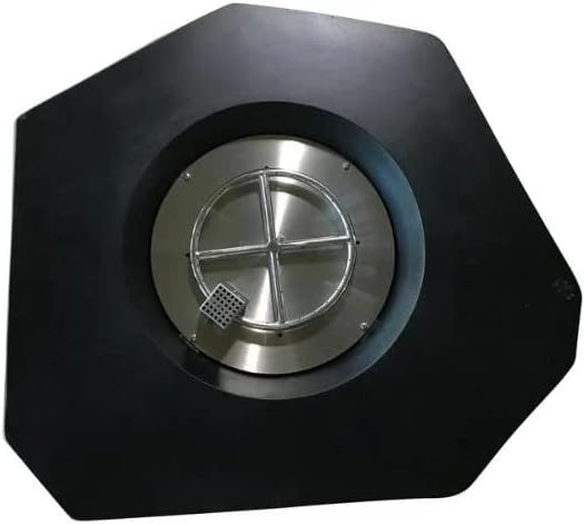Elementi | Columbia Gas Fire Pit Cast Concrete Semi-Round Fire Table, Outdoor - Image 5
