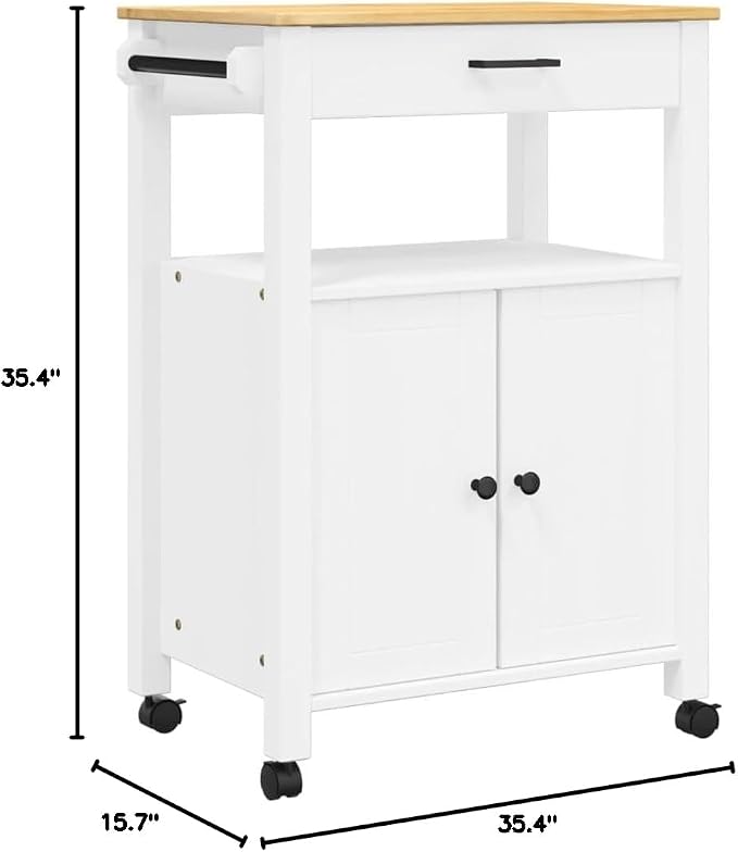 Kitchen Trolley Monza Rolling Kitchen Island Cart - Image 8