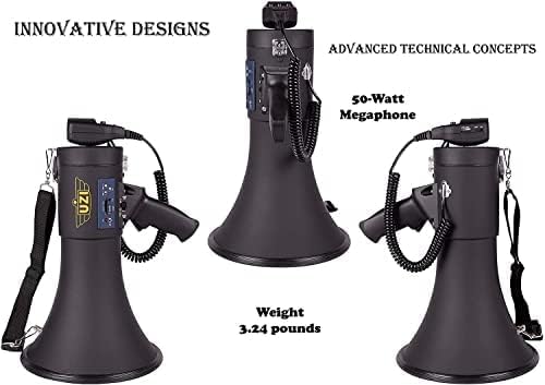 Uzi High Power Loud Big Bluetooth Megaphone 50W, Professional Bullhorn - Image 9