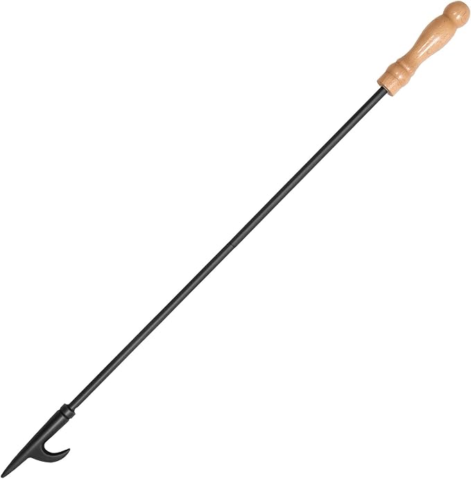 Fire Poker for Fire Pit, 32 inch Fireplace Poker Premium Solid Steel Fire Pit by Himaly