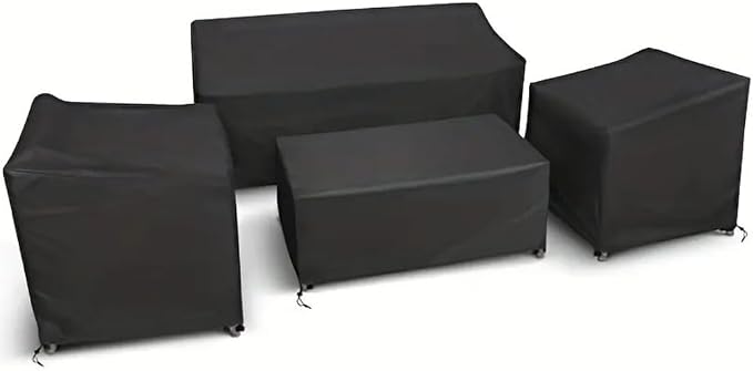 4-Piece Outdoor Furniture Covers, 420D Waterproof Windproof Set by Unknown