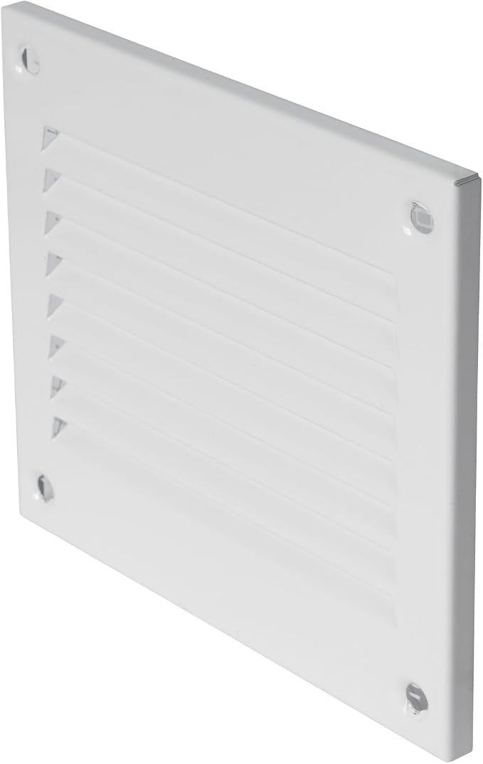 Repa Market 4 x 4 Inch Air Vent Cover/White Galvanized Steel Louvered Grill - Image 9