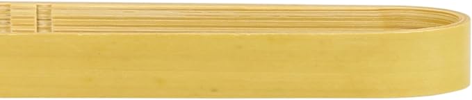 Japanese-Made Bent Bamboo Tongs in Natural Finish, 2.75 in