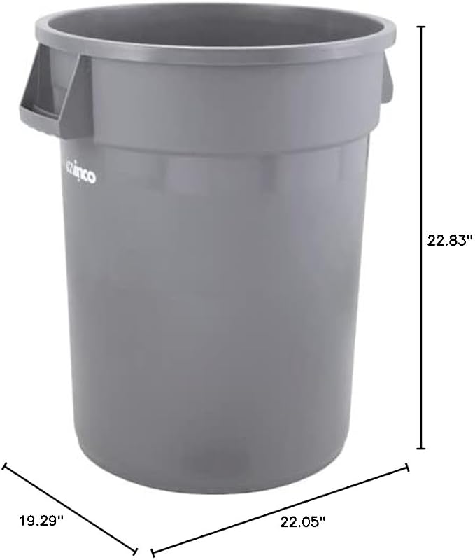 Winco Heavy-Duty Round Waste Container/Trash Can, 20 Gallon - Image 11