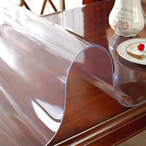 OstepDecor Clear Table Protector 48 x 48 Inch, 2mm Thick Plastic Table Cover - Image 8