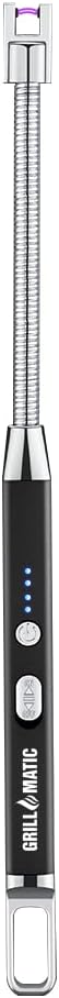 Windproof, Rechargeable, Flexible Neck, Lithium Ion, Electronic, Butane Free by GRILLMATIC