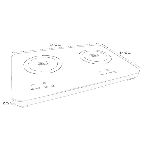 TI-2C 23 inch Portable Dual Induction Glass-Ceramic Cooktop, UL1026 Certified - Image 5