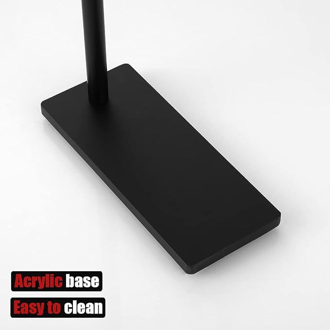 JQK Hand Towel Holder Stand Black, Modern Tree Rack Free Standing - Image 8