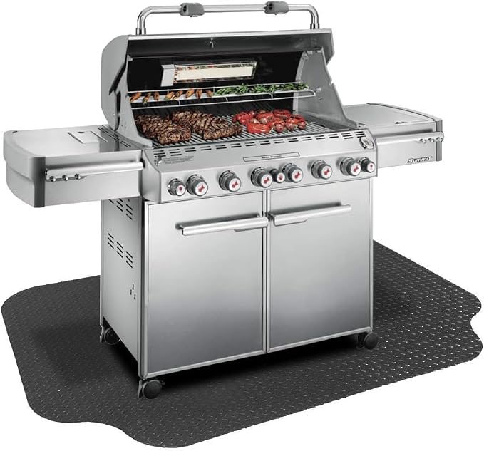 RESILIA Large Under Grill Mat – Heavy Duty, Reusable Outdoor Floor Protector by Resilia