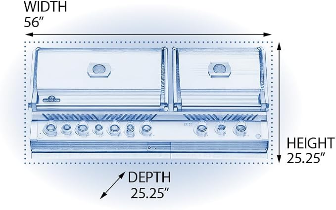 Napoleon BIPRO825RBINSS-3 Built-in Prestige PRO 825 RBI Natural Gas Grill Head - Image 2