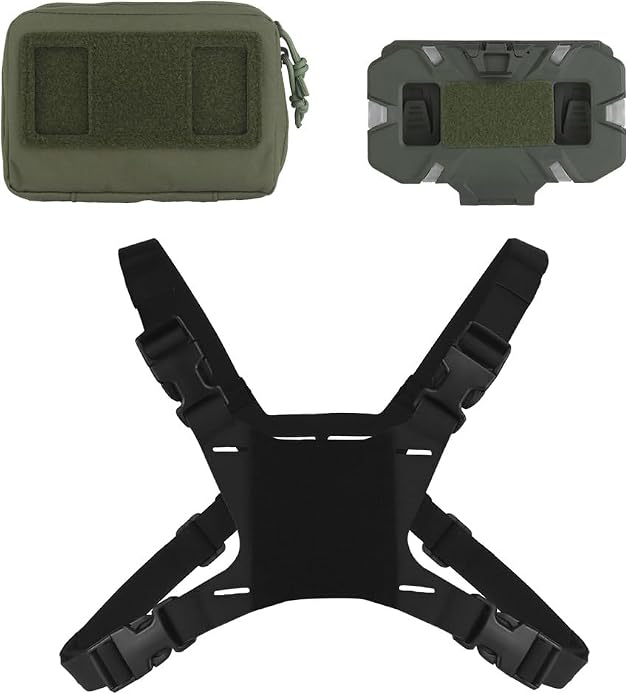 FoldPanel Tactical Chest Vest Pouch Set, Chest Rig Phone Mount as 4.7-6.7" - Image 6