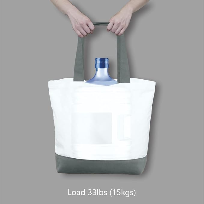 TOPDesign 3-Pack Super Strong Large 12oz Cotton Canvas Tote Bags, Reusable - Image 6