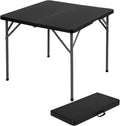 BestOffice Outdoor 34" Folding Card Table Plastic Table Portable Square Height by BestOffice