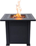 Lausanne Propane Fire Pit Table 28” Outdoor Firepit 50, 000 BTU Firepits by SolLiving
