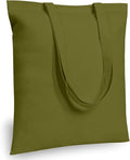 TOPDesign 12-Pack Economical 16"x15" Olive Green Cotton Tote Bags, Lightweight by TOPDesign