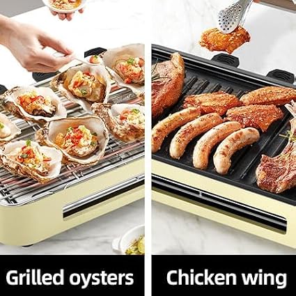 Aoran Electric Smokeless Grill, 1800W Nonstick Indoor Griddle Pan, Adjustable - Image 4
