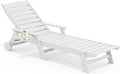 SERWALL Patio Chaise Lounge Chair, Poly Lounge Chair by SERWALL