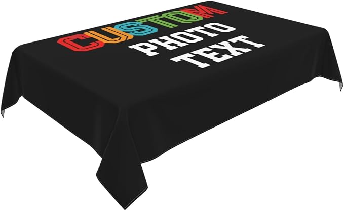 Custom Rectangle Table Cloth, Add Your Own Photo Logo Text, Personalized - Image 8