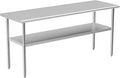 Stainless Steel Table for Prep & Work, 24x72 Inches, NSF Metal Commercial Heavy by Atronor