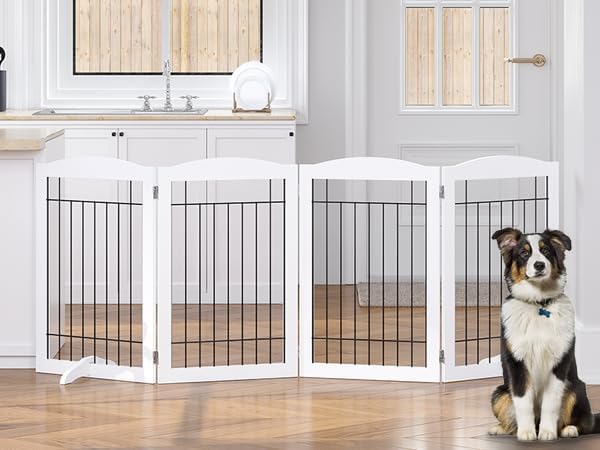Spirich Free Standing Foldable Wire Pet Gate - Image 6