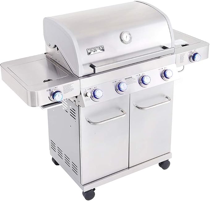 Monument Grills Larger 4+2 Burner Propane Gas Grills Stainless Steel Cabinet by MonumentGrills