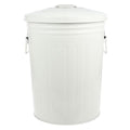 Wakauto Round Trash Can with Lid 8L Kitchen Waste Container Metal Recycling Bin by Wakauto