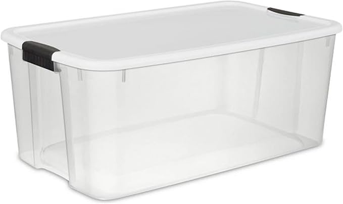 Sterilite 8 Pack Ultra Storage Totes, Lidded Plastic Containers, 116 Qt and 70 - Image 9