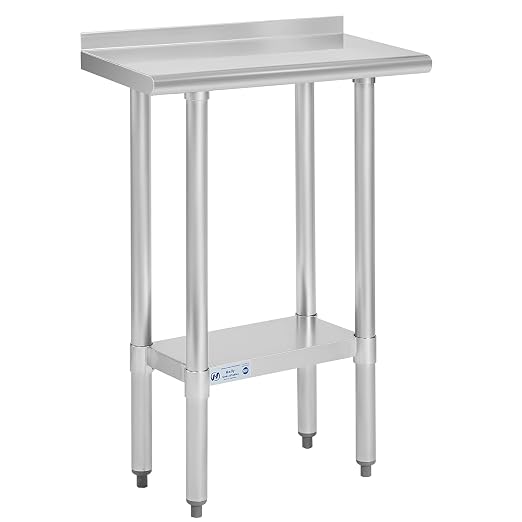 Hally Stainless Steel Table for Prep & Work 14 x 24 Inches, NSF Commercial by HallySinksTablesH