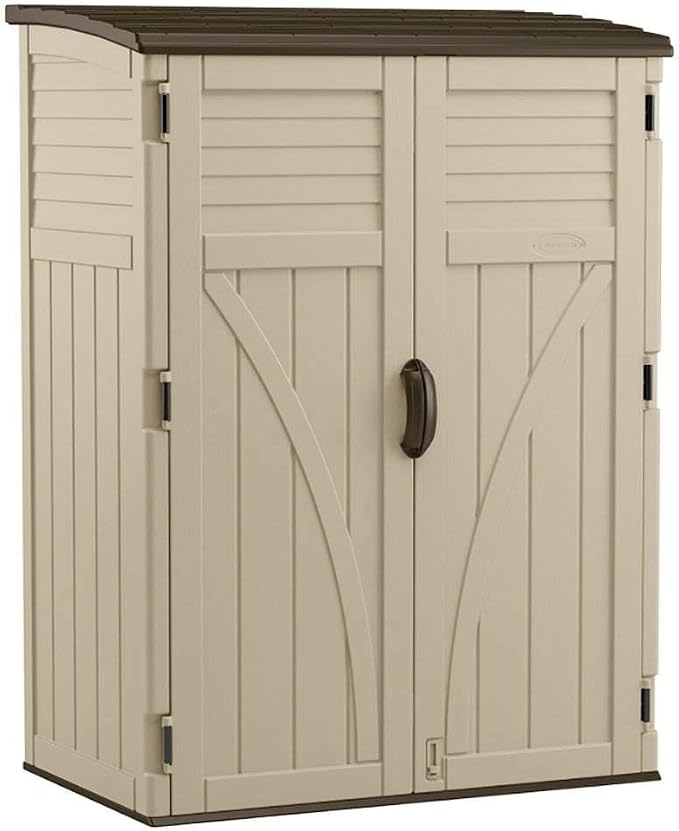Suncast Outdoor Storage Cabinet Waterproof Resin Vertical Outdoor Storage Shed by Suncast