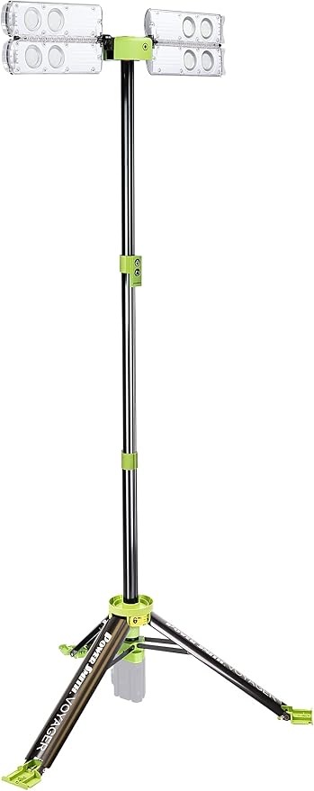 PowerSmith Voyager PVLR8000A-C 8000 Lumen Collapsible Cordless Tripod LED Work by PowerSmith