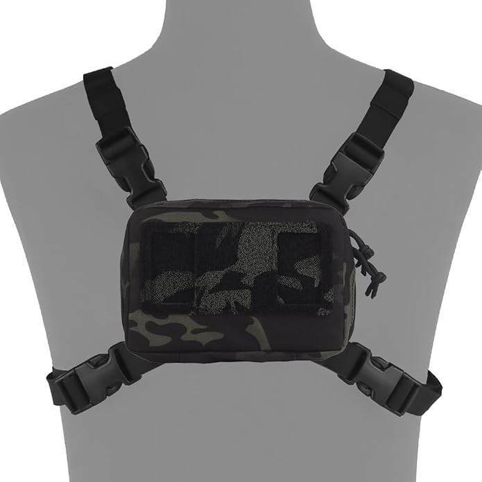 FoldPanel Tactical Chest Vest Pouch Set, Chest Rig Phone Mount as 4.7-6.7" - Image 2