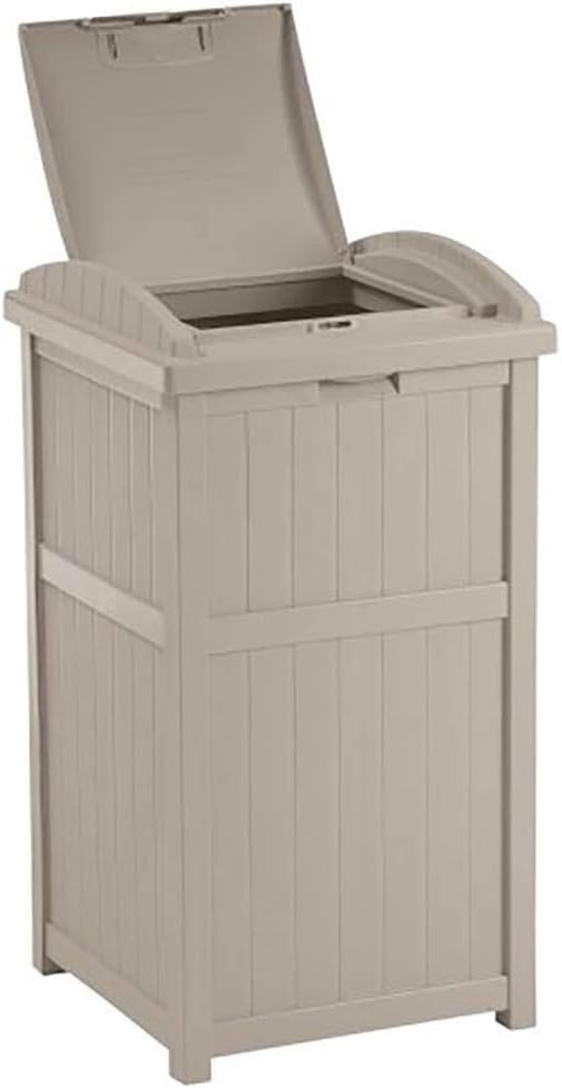 Suncast 4 Pack 15.75" x 16" x 31.6" Trash Hideaway 33 Gallon Resin Outdoor - Image 4