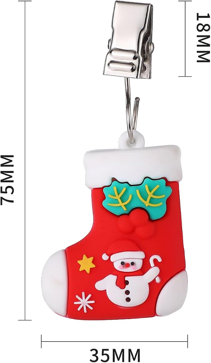 TwoFish Home Set of 4 Christmas Boots Tablecloth Weights Clips Handicraft - Image 3