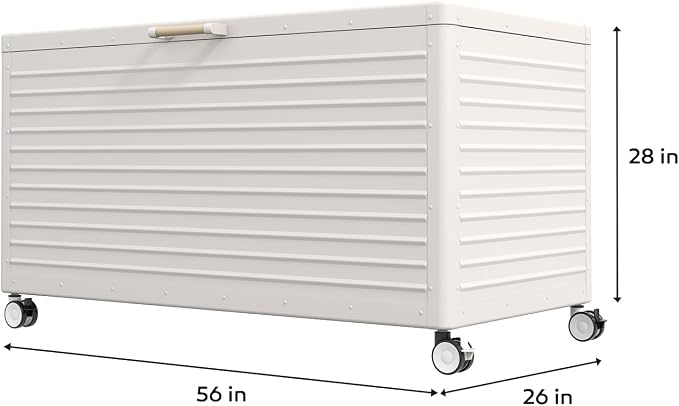 MIRADOR 175 Gallon Outdoor Storage Box Waterproof, Metal Deck Box - Image 7
