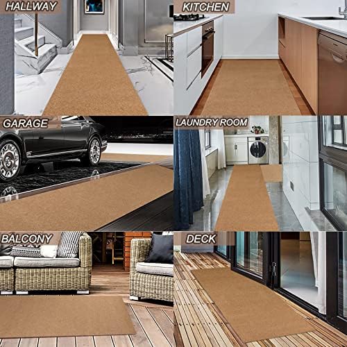 3' x 27' Runner Rugs with Rubber Backing, Indoor Outdoor Utility Carpet Runner - Image 7