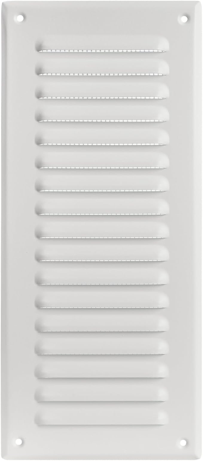 Square Ventilation Grille / 3" x 10" Inch Inside Measurement/White Metal Air by Unknown
