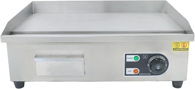 findmall 22 Inch Teppanyaki Grill 1600W Commercial Electric Griddle - Image 3