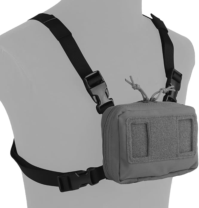FoldPanel Tactical Chest Vest Pouch Set, Chest Rig Phone Mount as 4.7-6.7" - Image 3