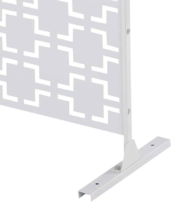 Metal Outdoor Privacy Screen, Freestanding Outdoor Divider Decorative Privacy - Image 7