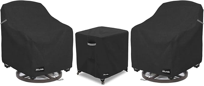 3 Pieces Patio Bistro Sets Cover, 600D Waterproof Heavy Duty Patio Furniture by PatioFurnitureCovers