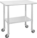 Hally Stainless Steel Table for Prep & Work 24 x 36 Inches by HallySinksTablesH