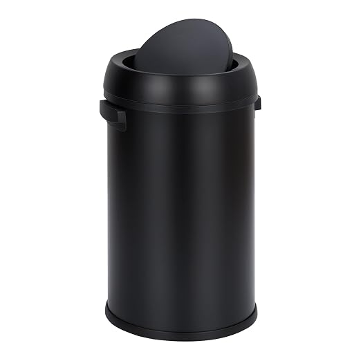 GarveeHome 17 gal/65 L Swing Top Trash Can, Stainless Steel Rubbish Bin by GarveeHome