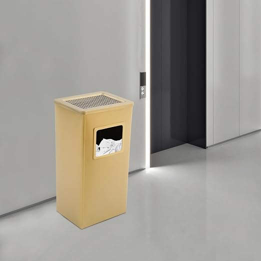 Trash Can with Lid Outdoor Indoor Stainless Steel Commercial Garbage Bin Waste - Image 2