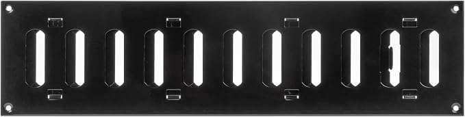 Vent Systems 16'' x 4'' Inch Black Metal Air Vent Cover - Image 2