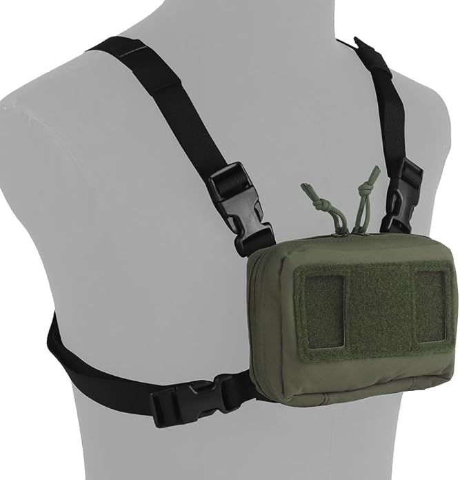 FoldPanel Tactical Chest Vest Pouch Set, Chest Rig Phone Mount as 4.7-6.7" - Image 3
