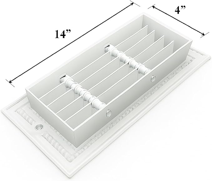 Premium 14" X 4" Linear Aluminum Bar Return Air Grille - Image 2