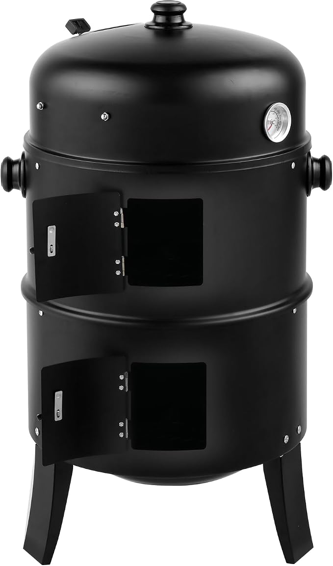 3-in-1 Vertical Charcoal Smoker Grill by Unknown